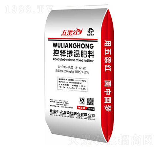 控釋摻混肥料18-12-22-五梁紅