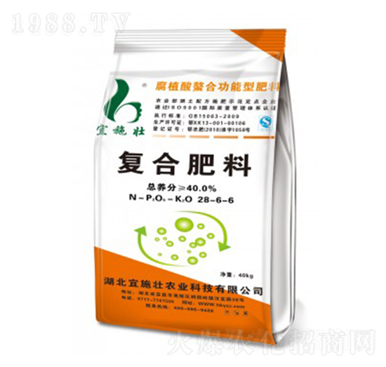 40%氯化鉀復(fù)合肥28-6-6-宜施壯